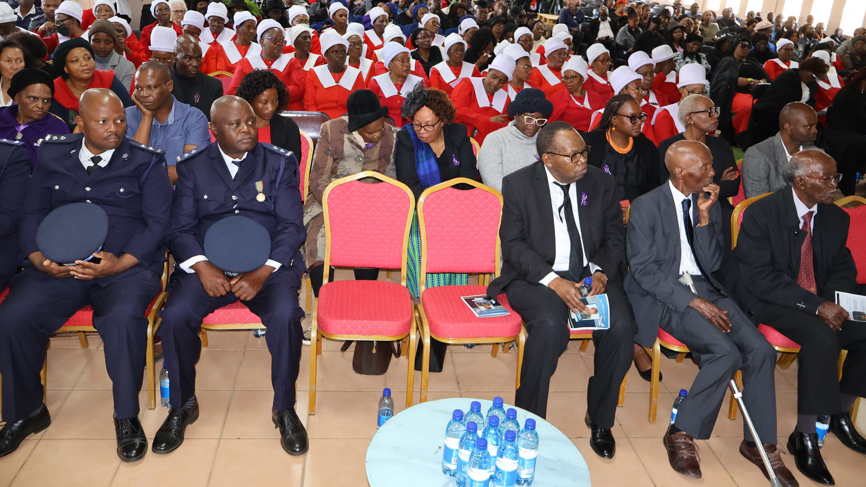 Mourners following proceedings.
